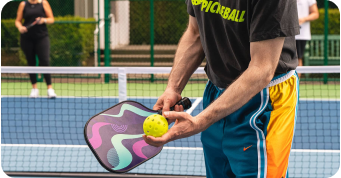 Imagem de um jogo de Pickleball